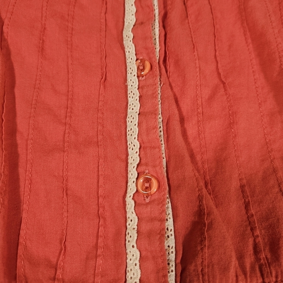 Go Silk Button Down Cotton Shirt, Red, Small - Picture 5 of 10